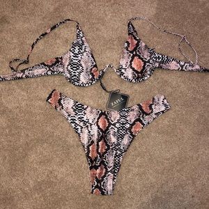 Snake pattern zaful bikini